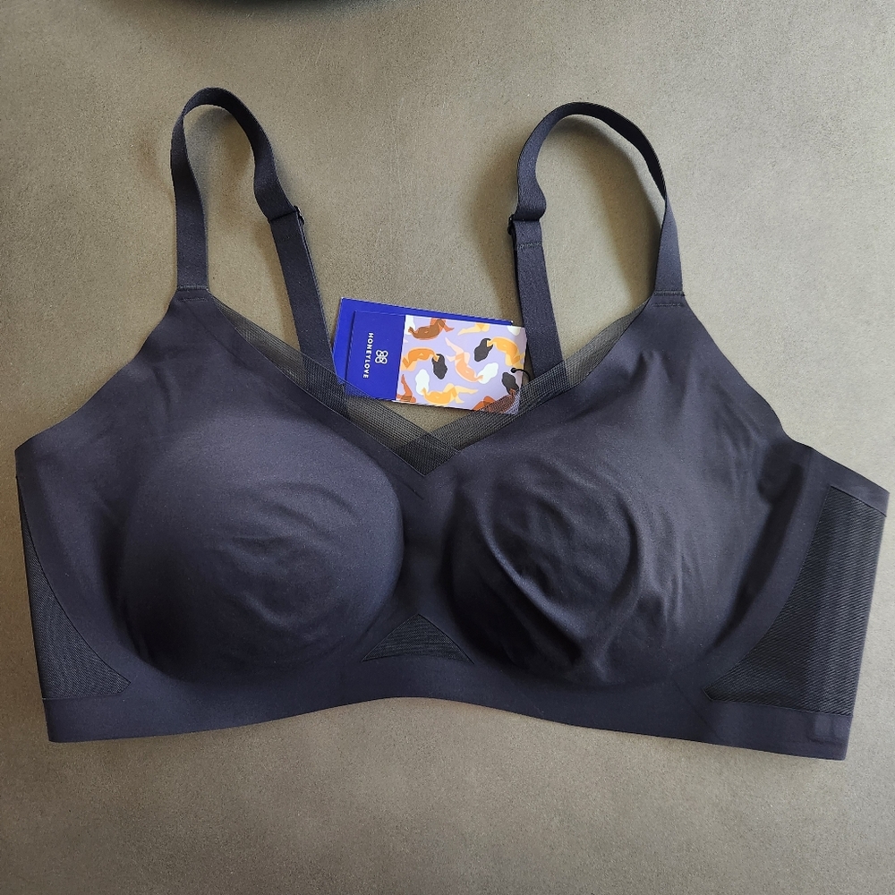 Honeylove Womens Black Wireless Lift Wear CrossOver Bra Size 3X NWT